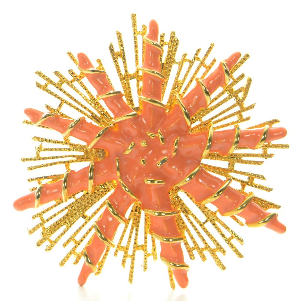 Vintage Kenneth Jay Lane KJL Enamel Starburst Pin Brooch